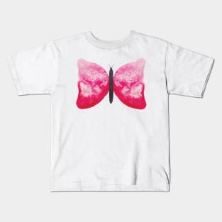 watercolour butterfly watercolor butterflies pink butterfly Kids T-Shirt